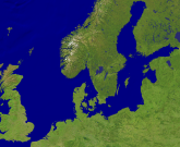 North Sea - Baltic Sea Satellite 1600x1315